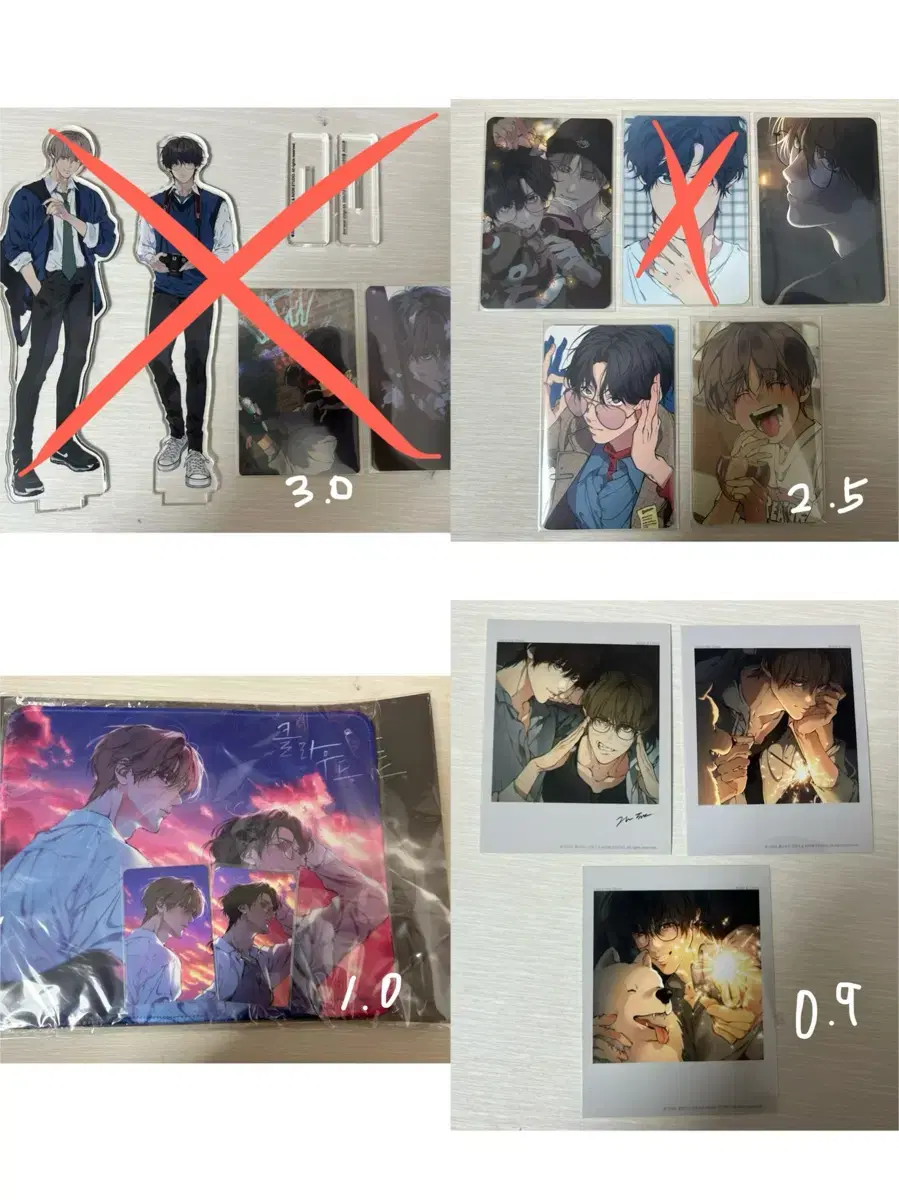 Webtoon Resin Cloud Goods photocard acrylic, etc.