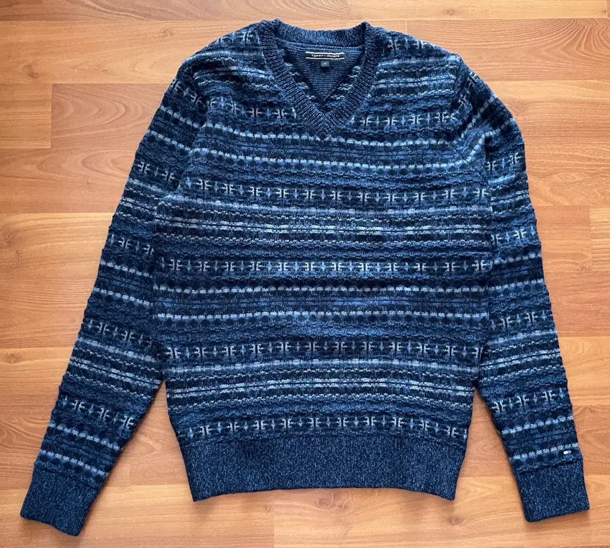 M Tommy Knit Fair Isle Lambswool Snowflake Nordic Sweater Tommy Hilfiger