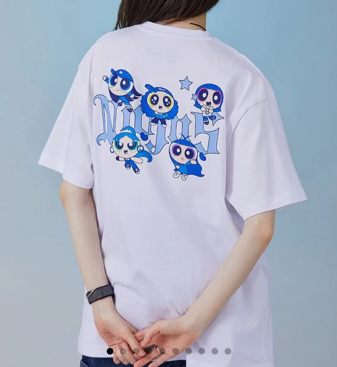 New Jeans Powerpuff Girls T-shirt M White newjeans