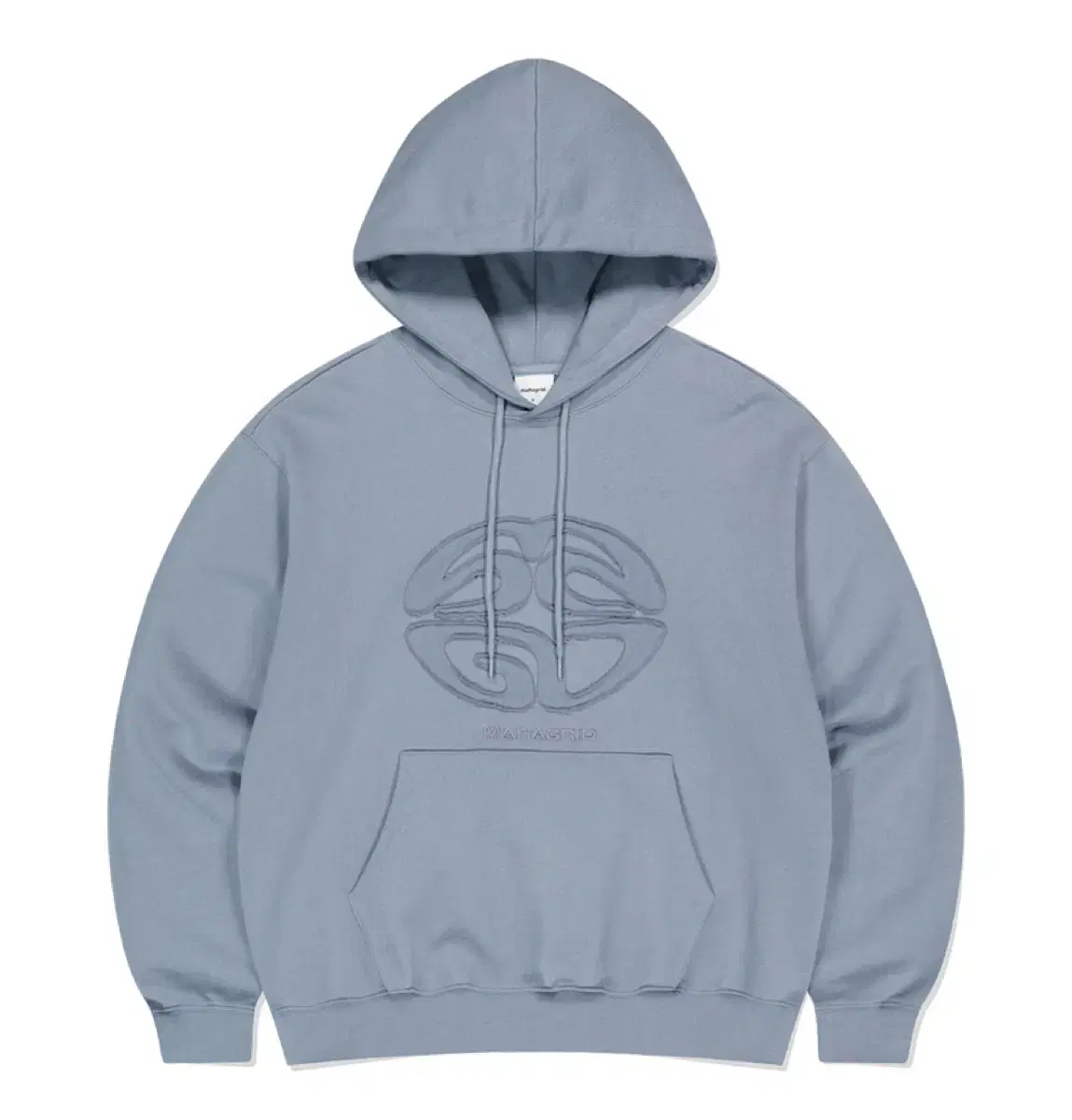 [교신 네고가능] 마하그리드 RAW CUT HOODIE BLUE