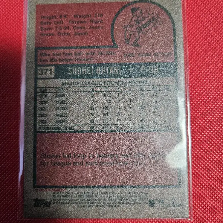 오타니 2024 Topps Heritage base 카드