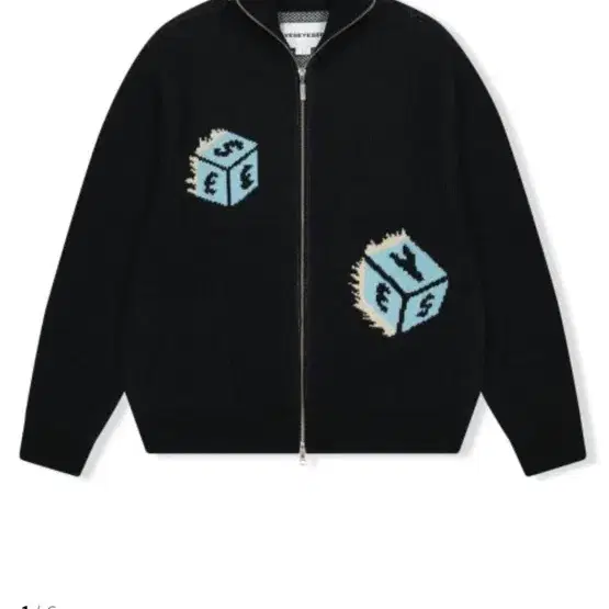 예스아이씨 Y.E.S Dice Full Zip-up Knit Cardig