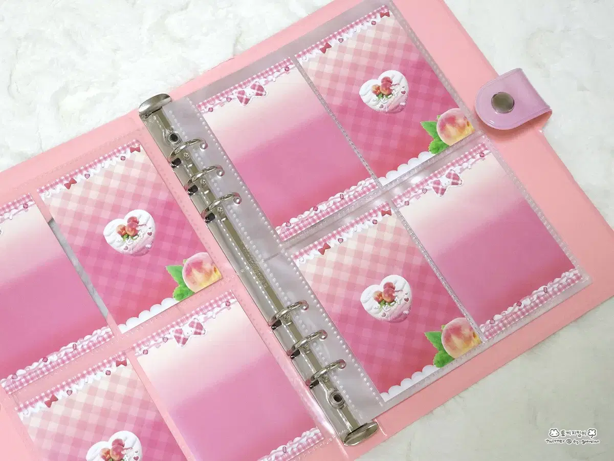 Bunny Keeper Peach binder Earth A5 A6 Inlay Zipper Macarons ive Rize