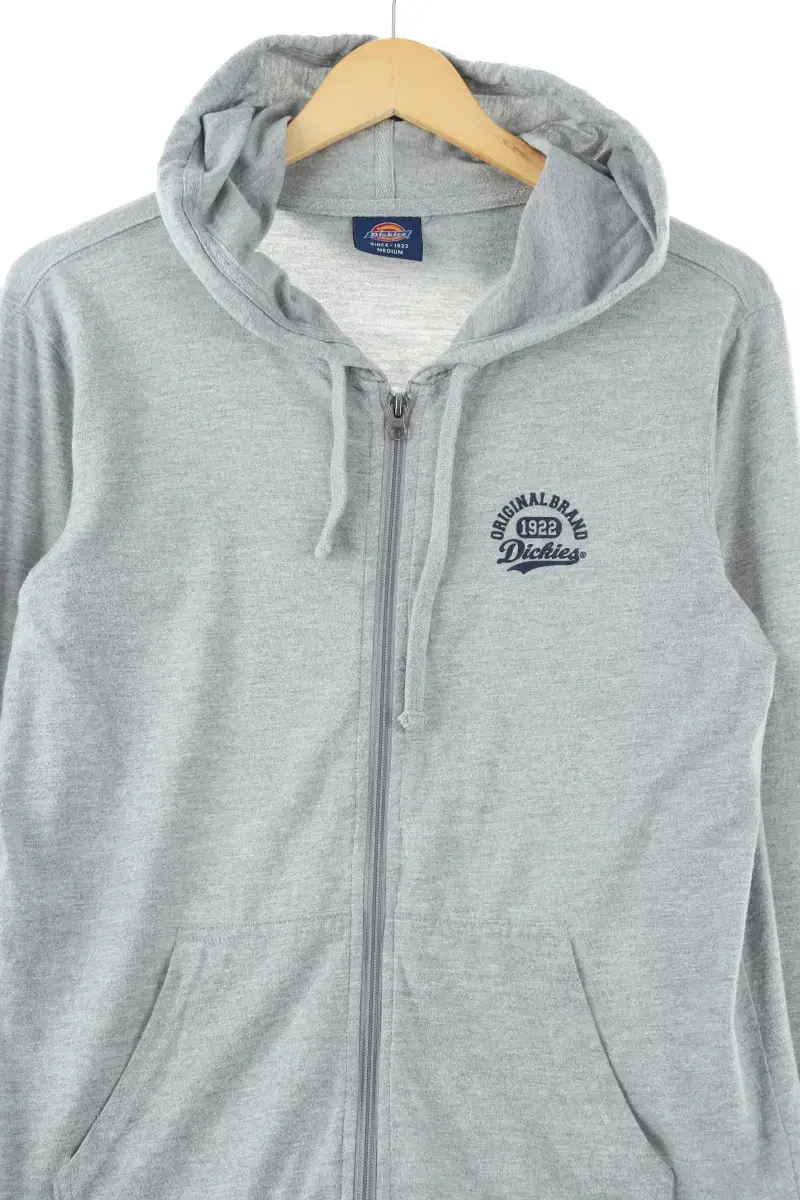 W(M) Dickies Hoodie Zip-up Grey Cotton Basic Fit-F84E