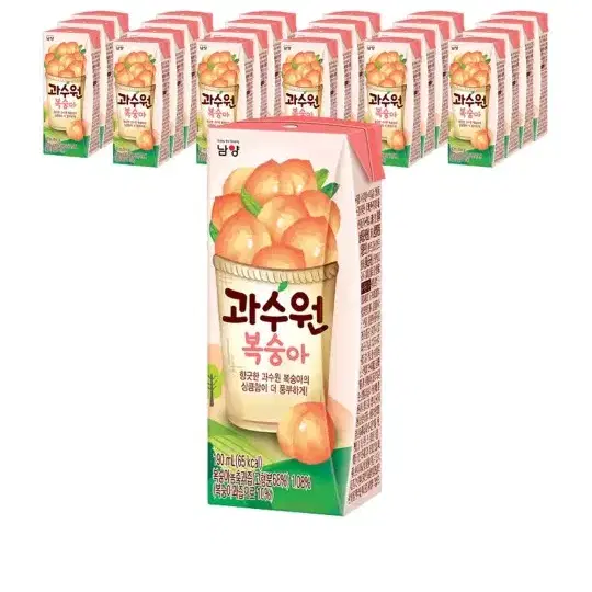 남양과수원 복숭아 음료, 190ml, 24개