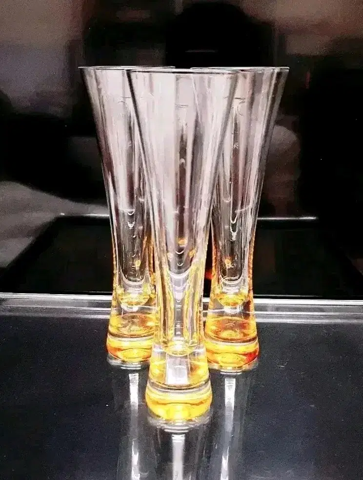 French vintage Veuve Clicquot champagne glasses handmade in France