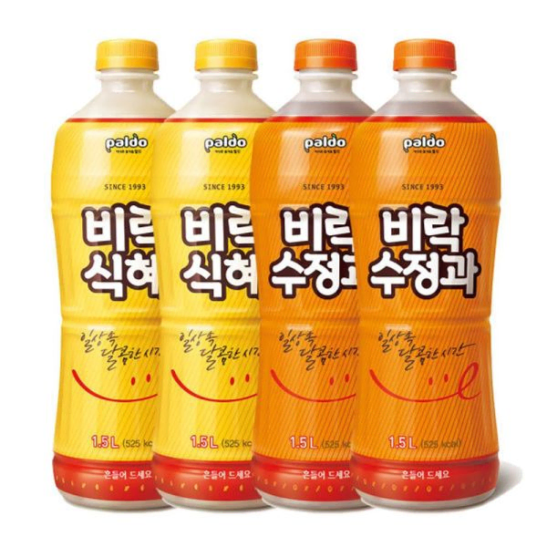 무료배송-비락 4개 (식혜 1.5L 2개+수정과 1.5L 2개)