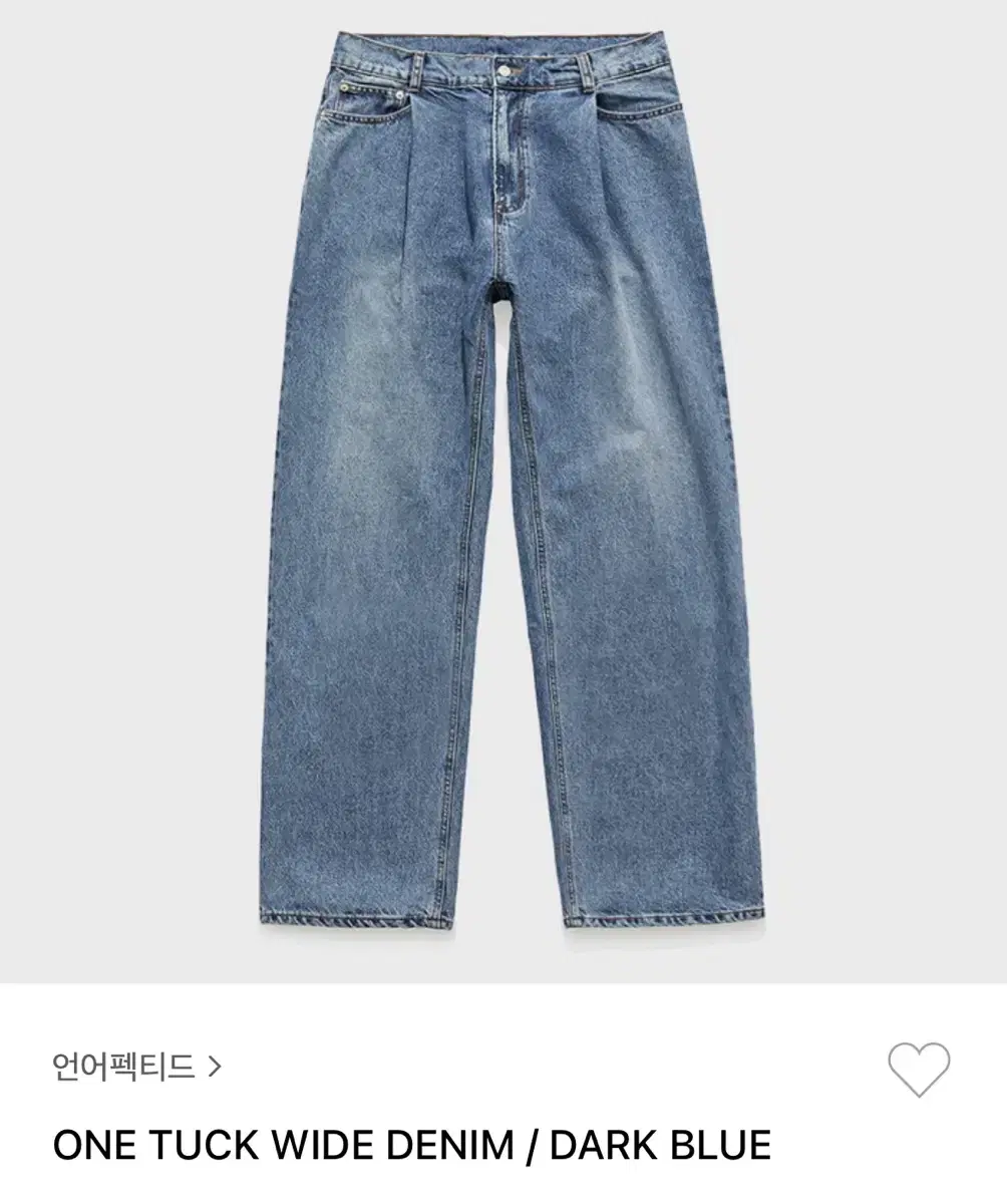 언어펙티드 ONE TUCK WIDE DENIM /DARK BLUE (M)