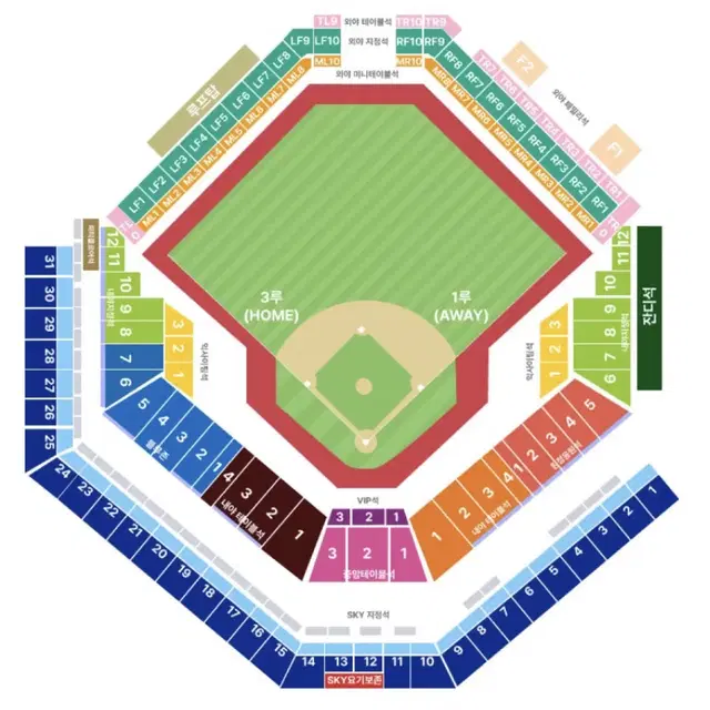 플레이오프 1차전 삼성vsLG 3루스카이하단 16열 단석