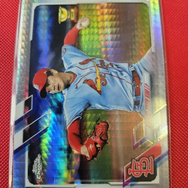 김광현 2021 Topps Chrome 프리즘 리플렉터 카드