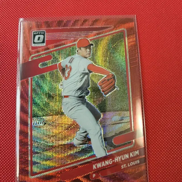 김광현 2021 Panini Optic red wave 프리즘 카드