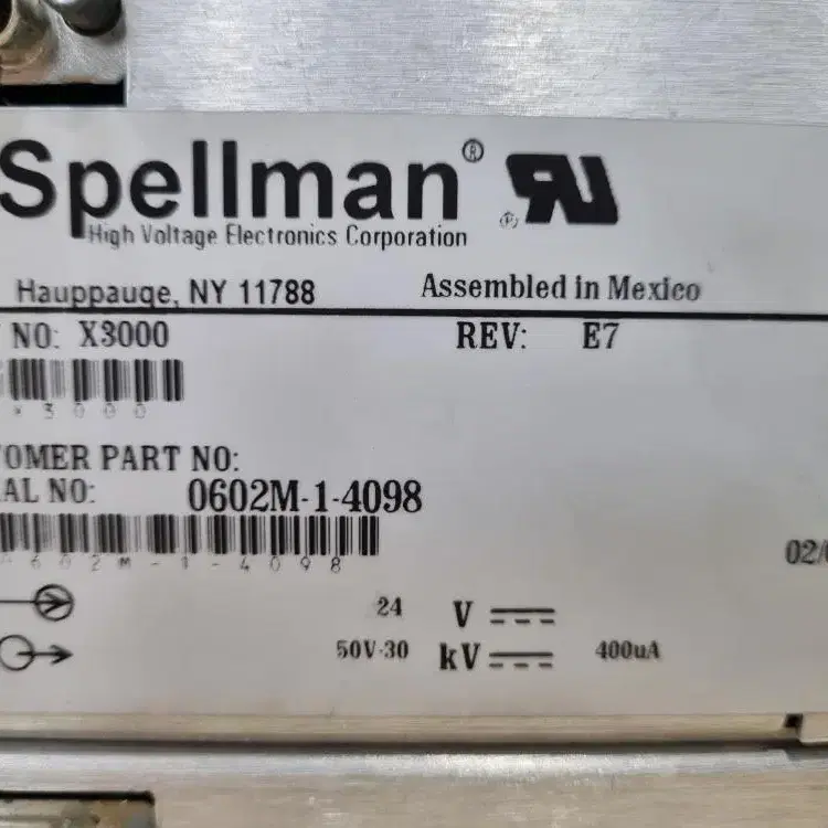 Spellman High X3000 50V 30KV 고전압 파워서플라이