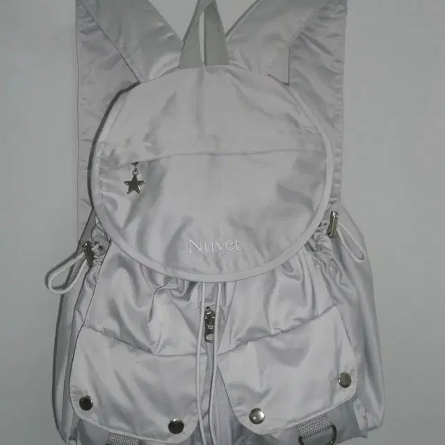 누옛 grey round pocket backpack 가방