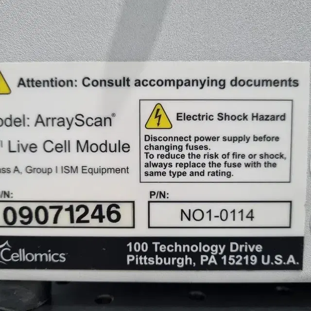 Cellomics ArrayScan VTI Live Cell Moudle