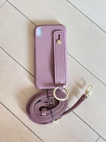 iPhoneXR 핑크색 스마트폰 숄더백