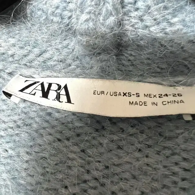 자라 모헤어 니트 후드집업 스웨터 zara