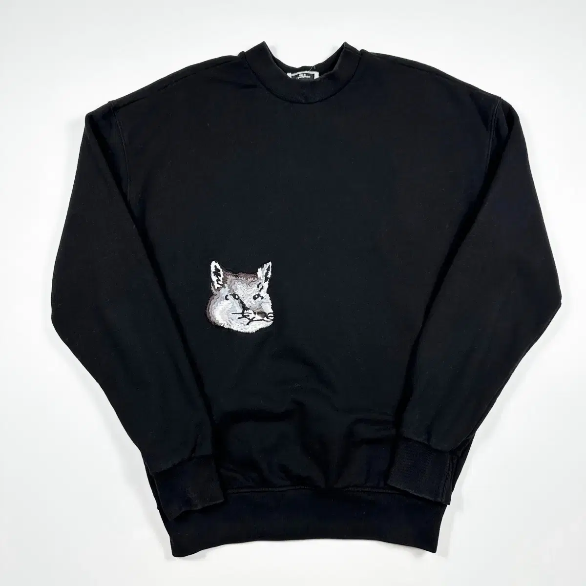 (Measurement M) Maison Kitsune 18SS Double Fox Man-to-Man Black