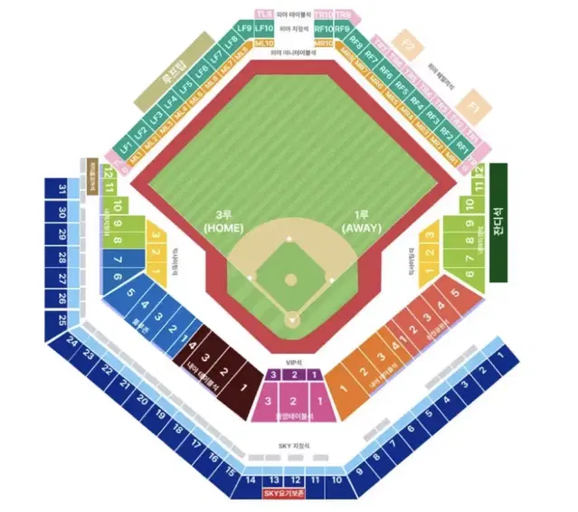 플레이오프2차전 삼성 LG 3루 스카이 25구역 20열 4연석