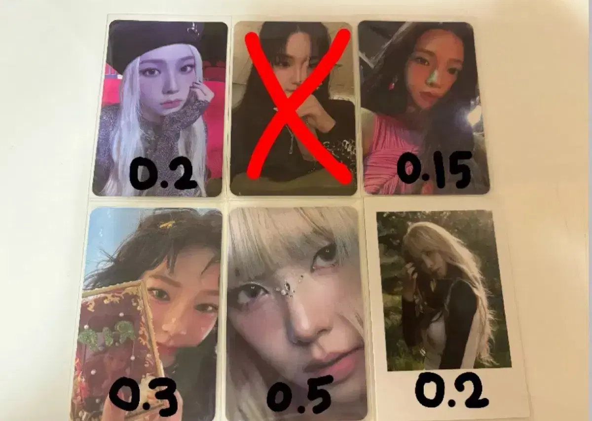 aespa photocard sell iveaileetle sserafimstaycbabymonster