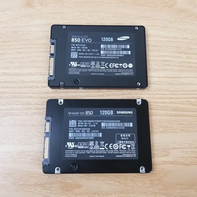 삼성 850 EVO 120 GB SSD 수량 가능 검수 완료