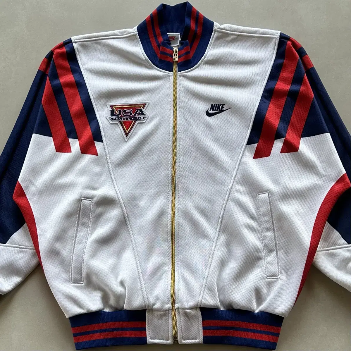 [L]Nike 90s Track & Field Old School Track Top Jersey