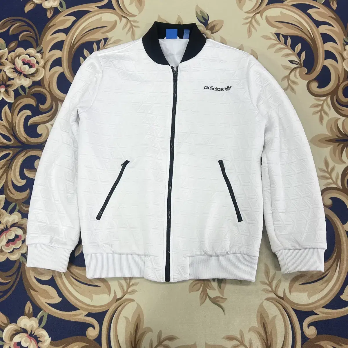 (M)Adidas Bomber Track Top Jersey(White)