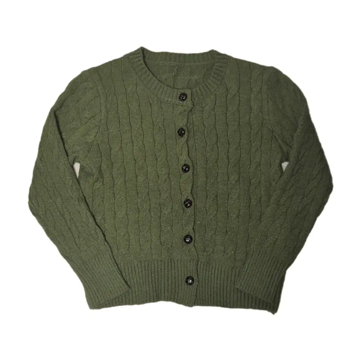 [New Product] Olive Green Cardigan with Bread Buttons