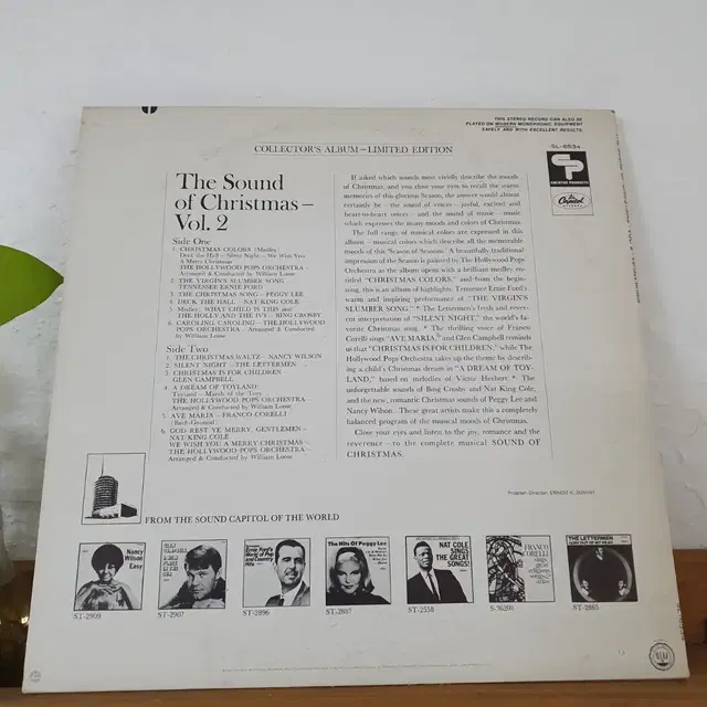 THE SOUND OF CHRISTMAS vol.2집 LP 미국한정판.