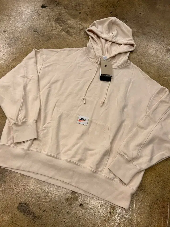 (Genuine/L) Nike Hoodie Light Beige