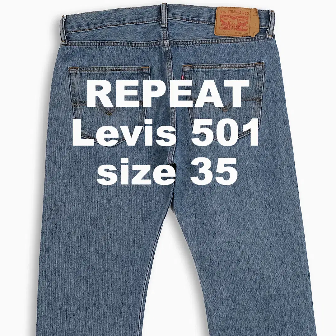 Vintage Levi's 501 Mid Blue 35 Inch LV50136418