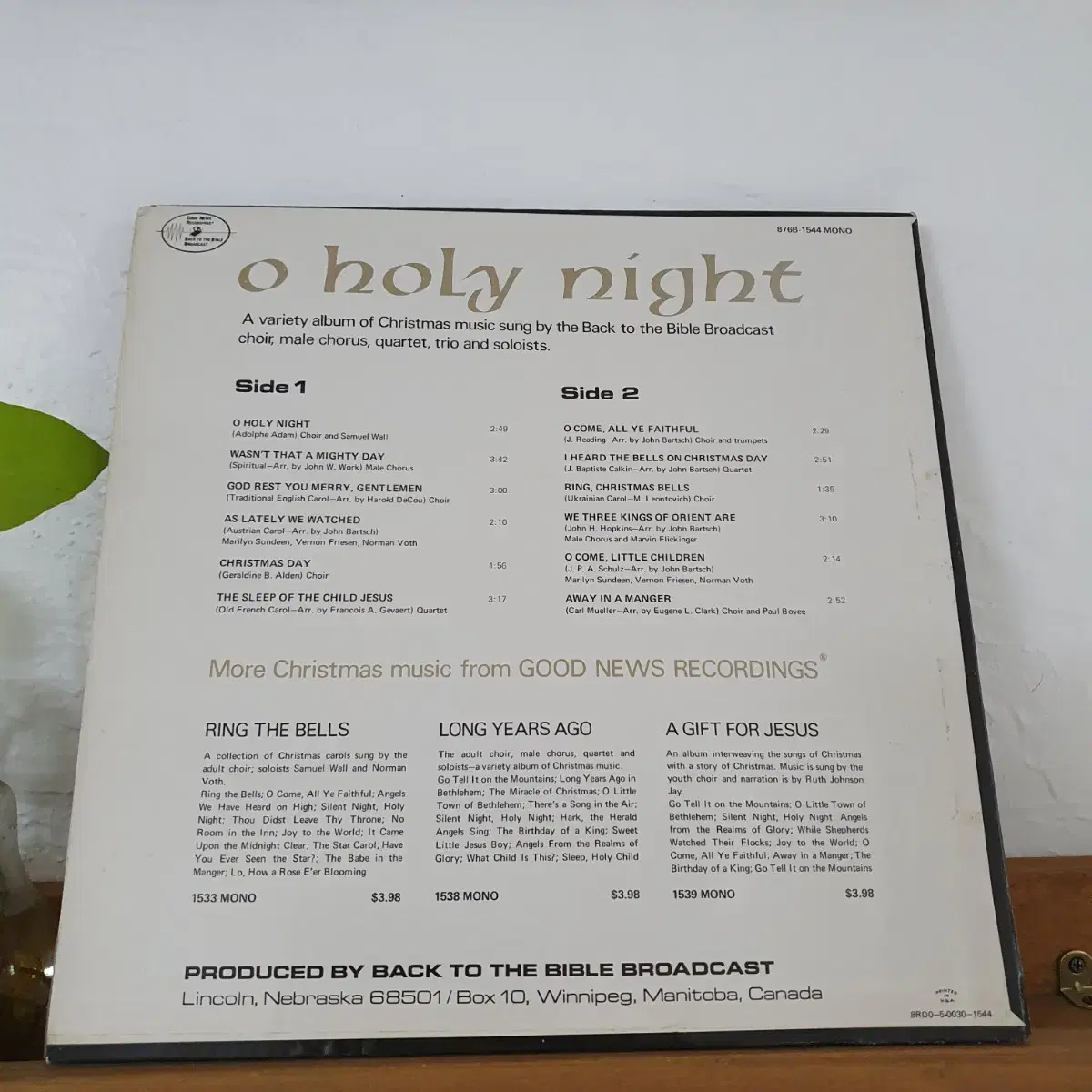 O hoLy  night 캐롤 LP