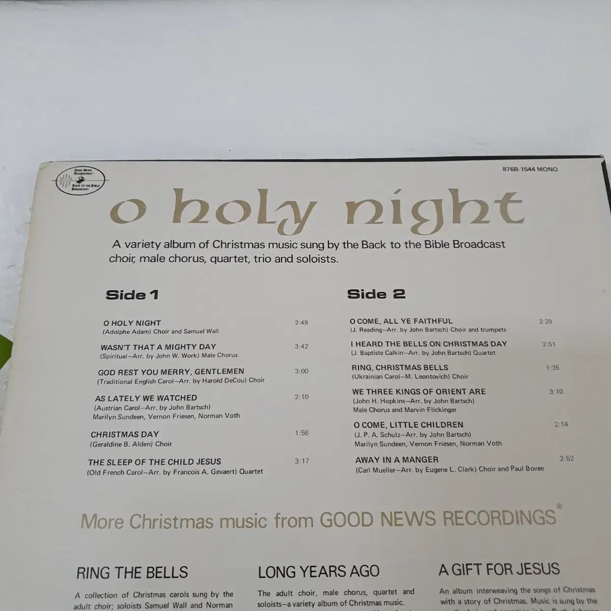 O hoLy  night 캐롤 LP