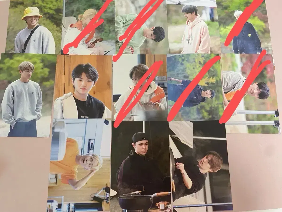 seventeen in the woods postcard set wts s.coupsjunwonwoowoojiseungkwanvernondino