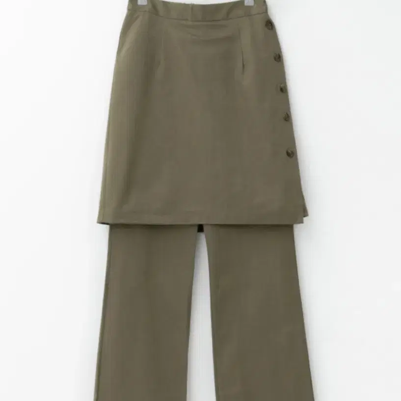 오무수히 button wrap skirt pants