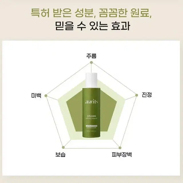 아지츠 GPLS5000 카밍 앰플 50ml 진정앰플 피부진정 보습 미백