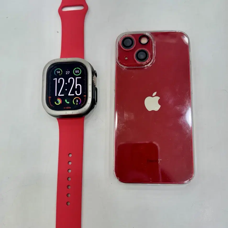 애플워치 Apple Watch 45mm Red Sport 밴드(완전새것)