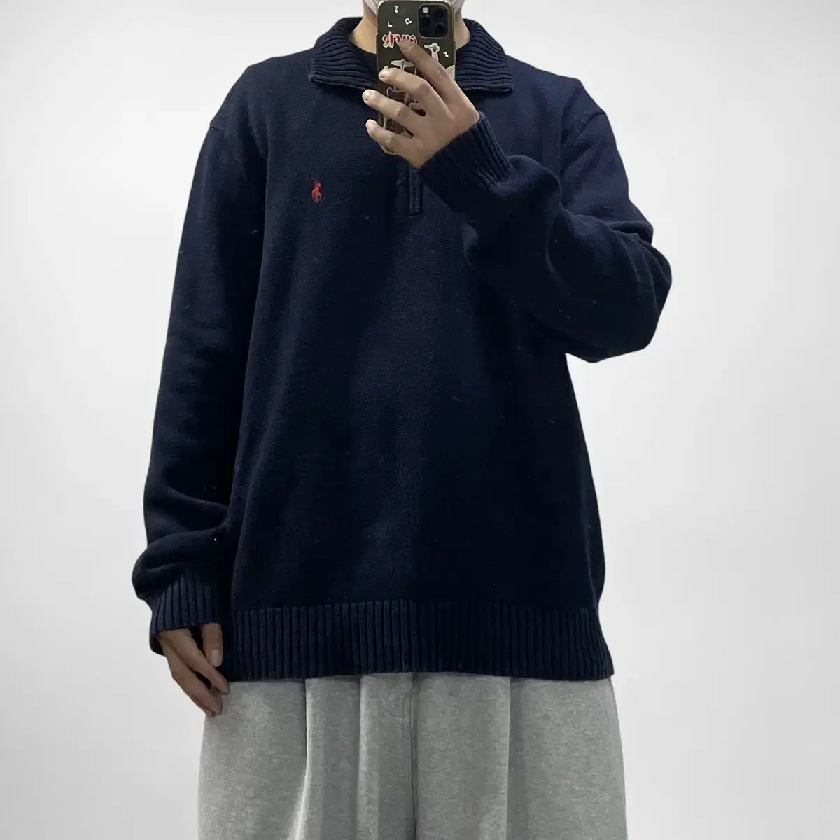 Polo Ralph Lauren Half Zip-up Knit Navy