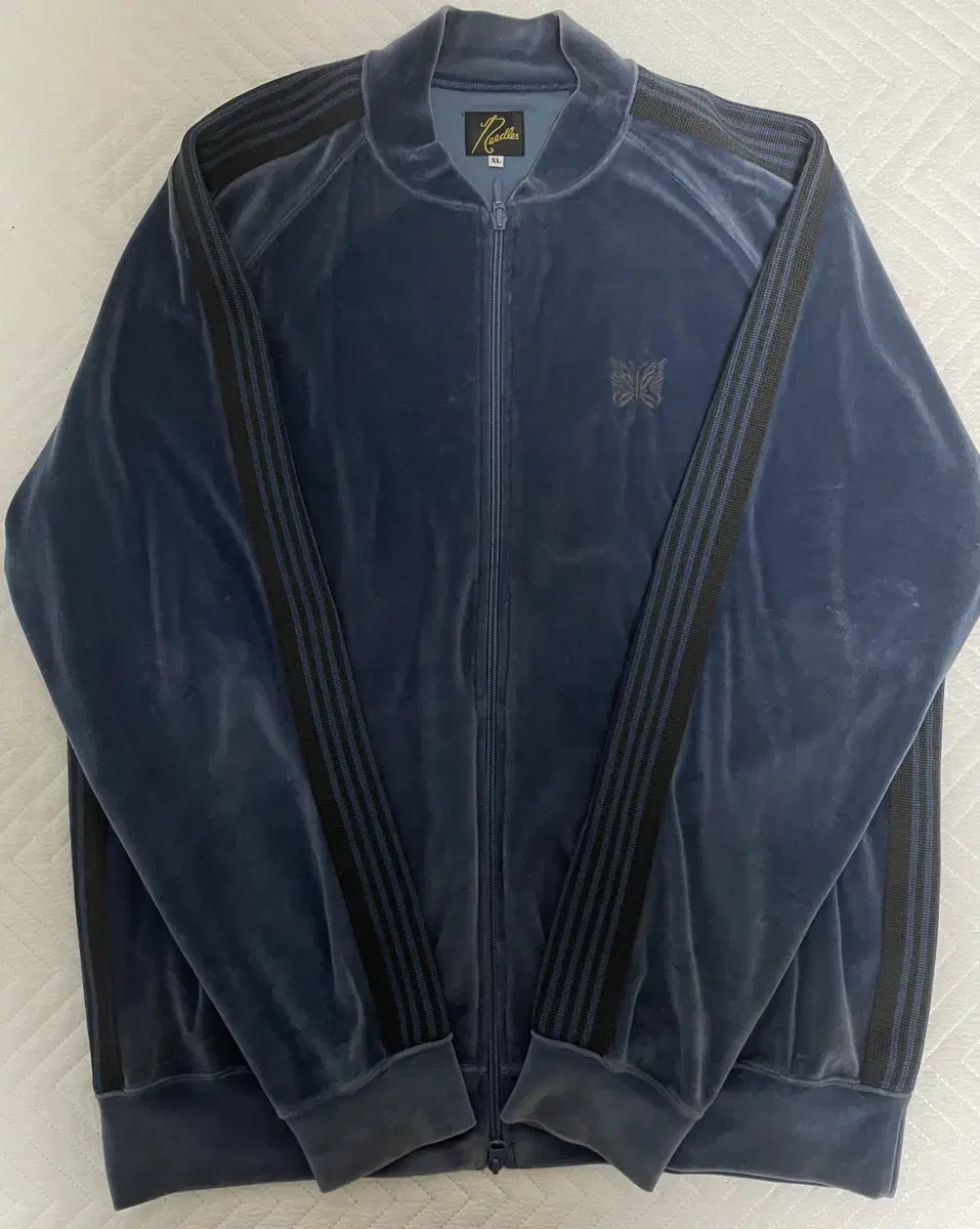 Needles Velour Track Jacket Smoke Bloo