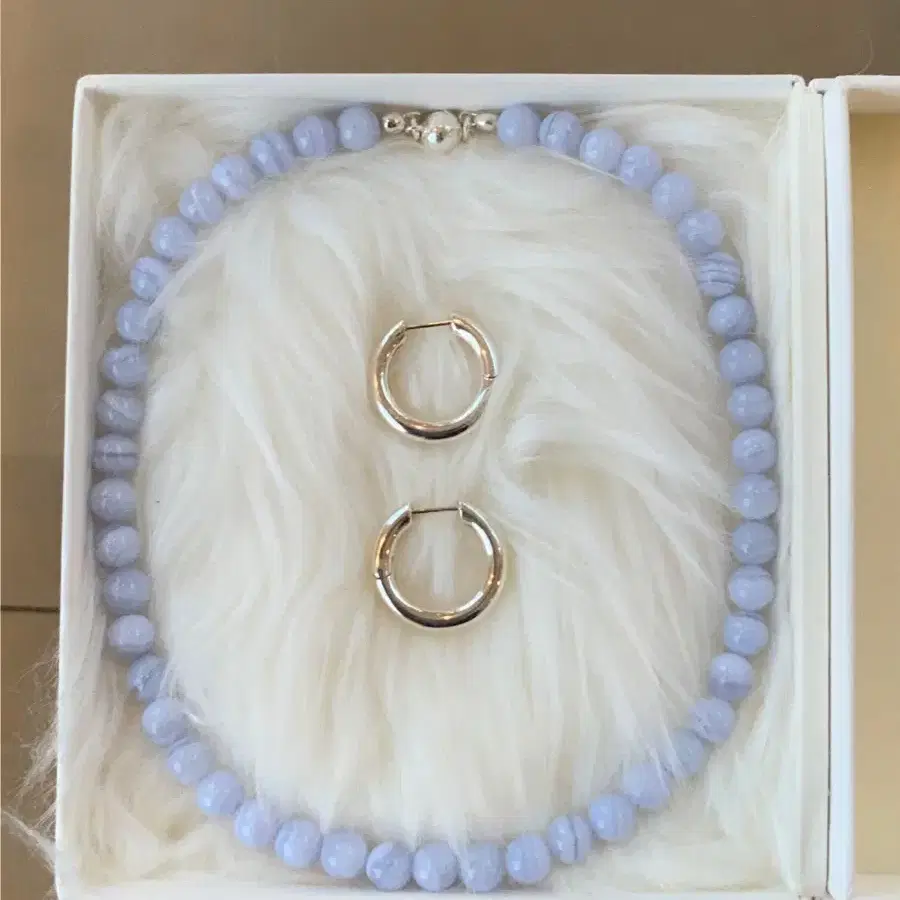 [새상품] 시드주얼리 칼세도니 Chalcedony Necklace