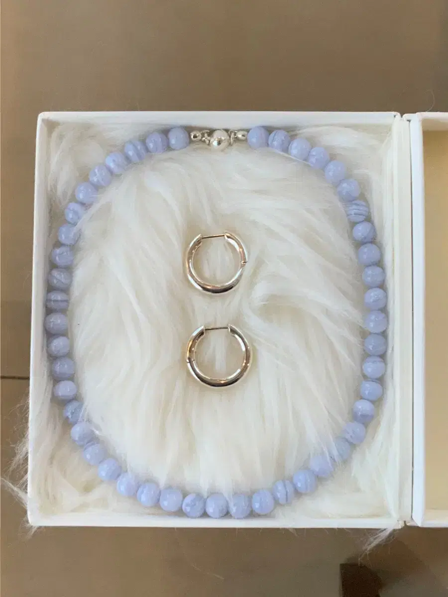 [새상품] 시드주얼리 칼세도니 Chalcedony Necklace