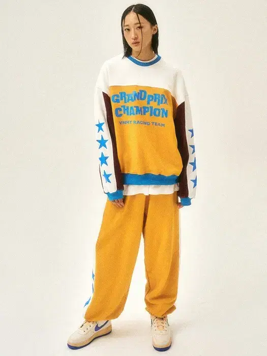 [미착용] 바니쉬먼트 GRAND FIX STAR SWEATS 셔츠팬츠세트