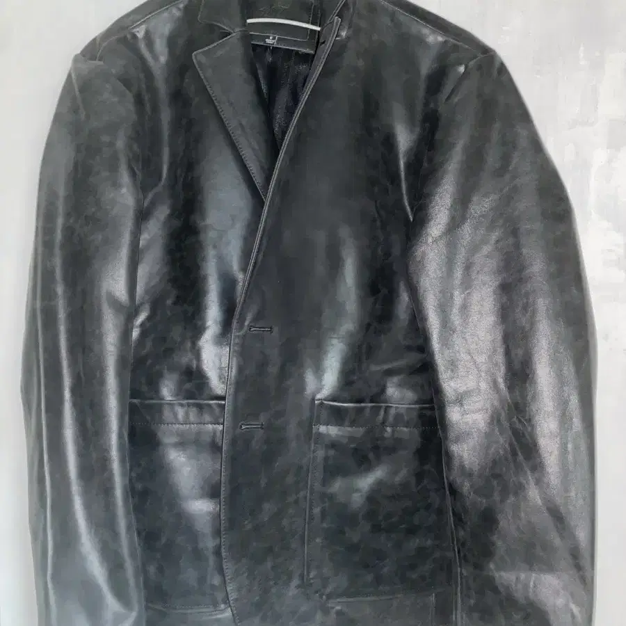 (스투시)Stussy Leather Sport Coat blk Small