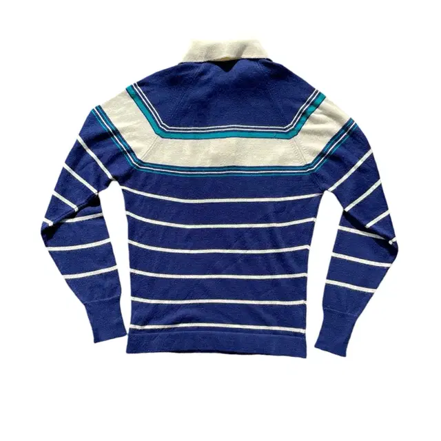 70s purtian sportswear stripe polo shirt