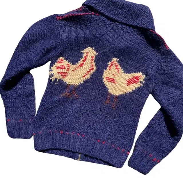 Vintage Chicken Cowichan Sweater