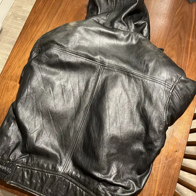 Hoodie leather bomber jacket 2656/Pafj