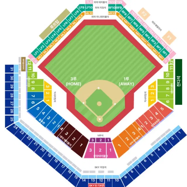 10/13 플레이오프 2차전 1루 원정응원석 단석 판매