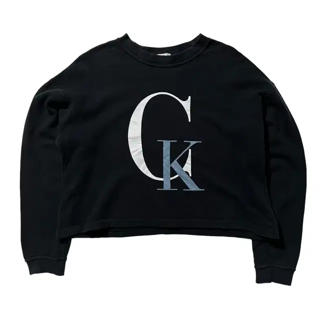 [여L-XL] CK 캘빈클라인 USA 빅로고 크롭 맨투맨