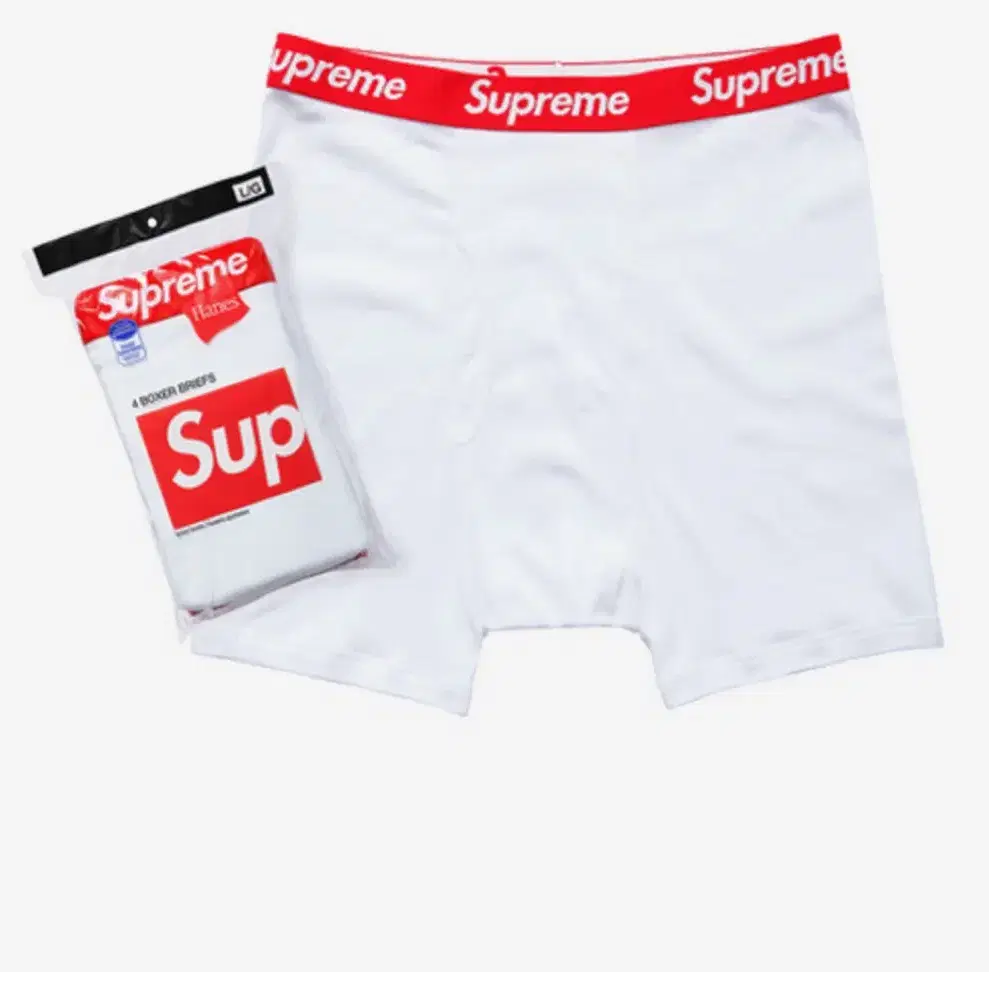 슈프림 박서 Supreme Hanes Boxer Briefs White