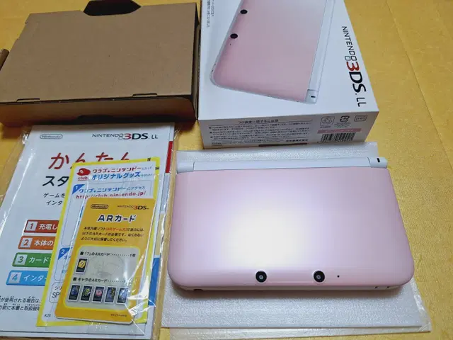 거의새제품 핑크 3dsll 3dsxl 특A 박스셋 닌텐도 일본판 기스X