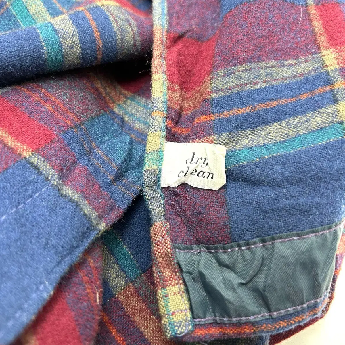 1990s Pendleton 펜들턴 스웨이드 패치 울 체크 셔츠